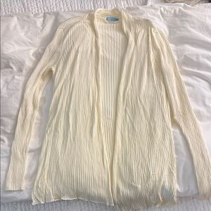 Cream Open-Front Women's Sweater